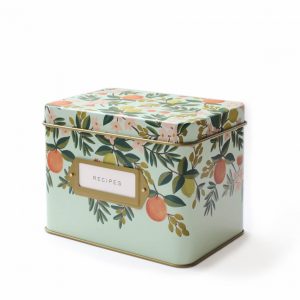 Citrus Floral Recipe Tin