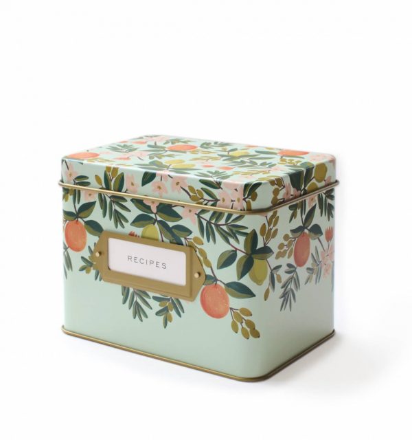Citrus Floral Recipe Tin