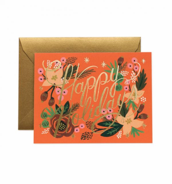 Poinsettia Holiday Card