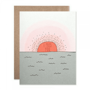 Miss You Sunset Card