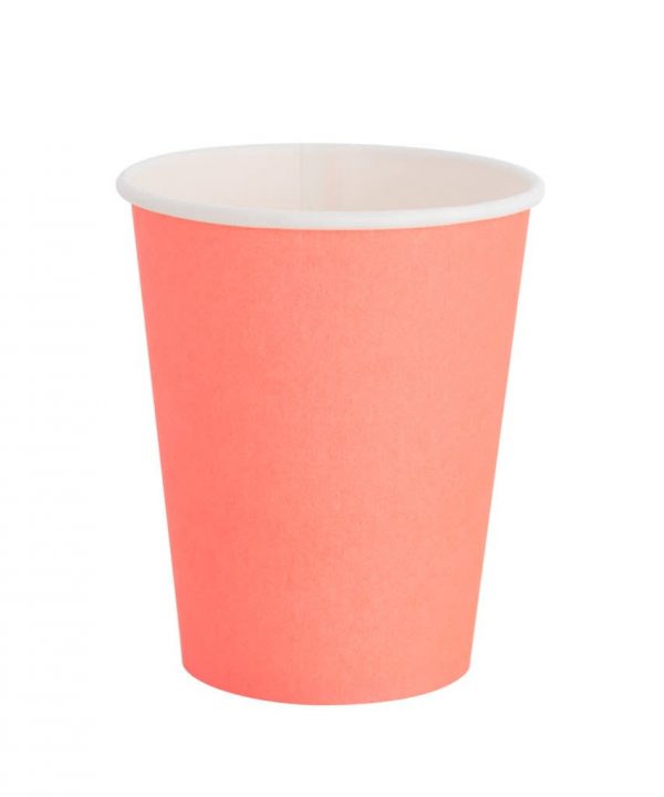 Neon Coral Cups