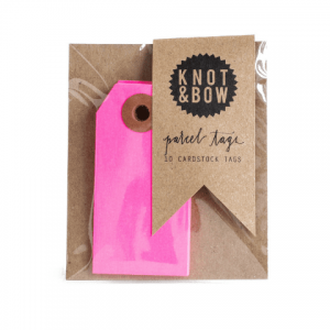 Neon Pink Parcel Tags