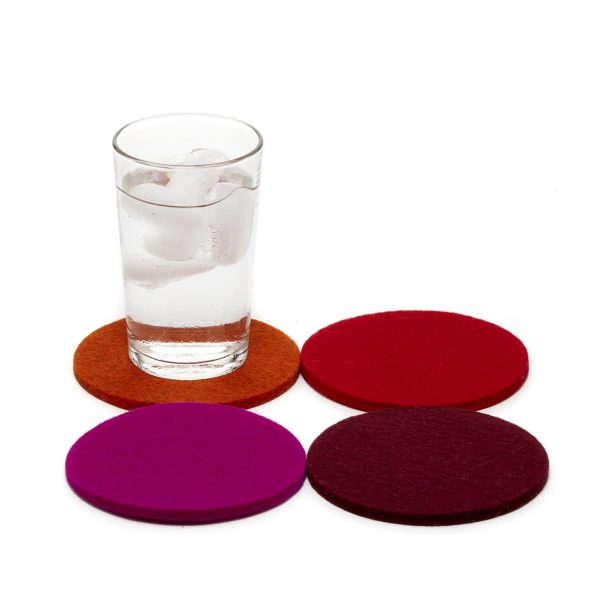 Felt Coasters, Bordeaux