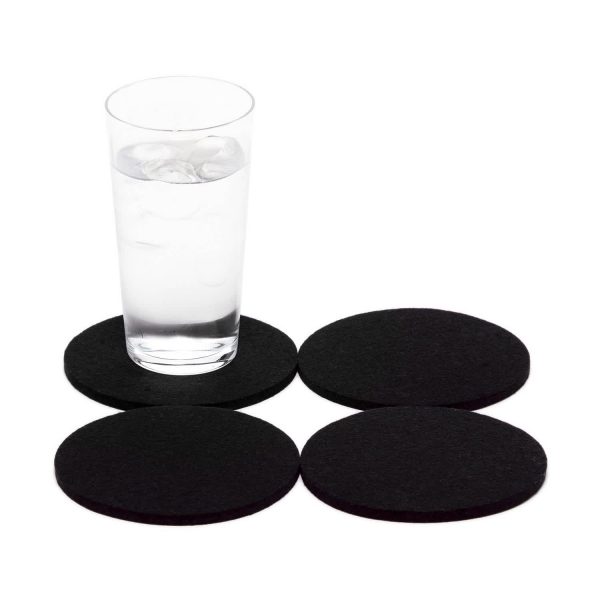 Felt Coasters, Black