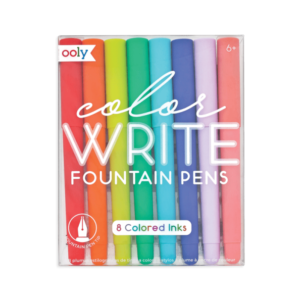 Color Write Fountain Pens, Set/8