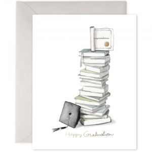 Grad Book Stack Card