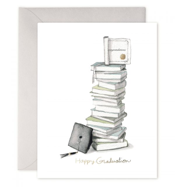 Grad Book Stack Card