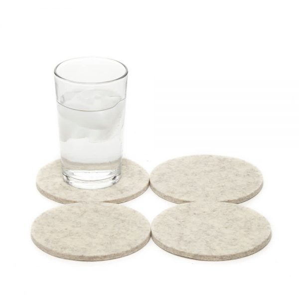 Felt Coasters, Heather White