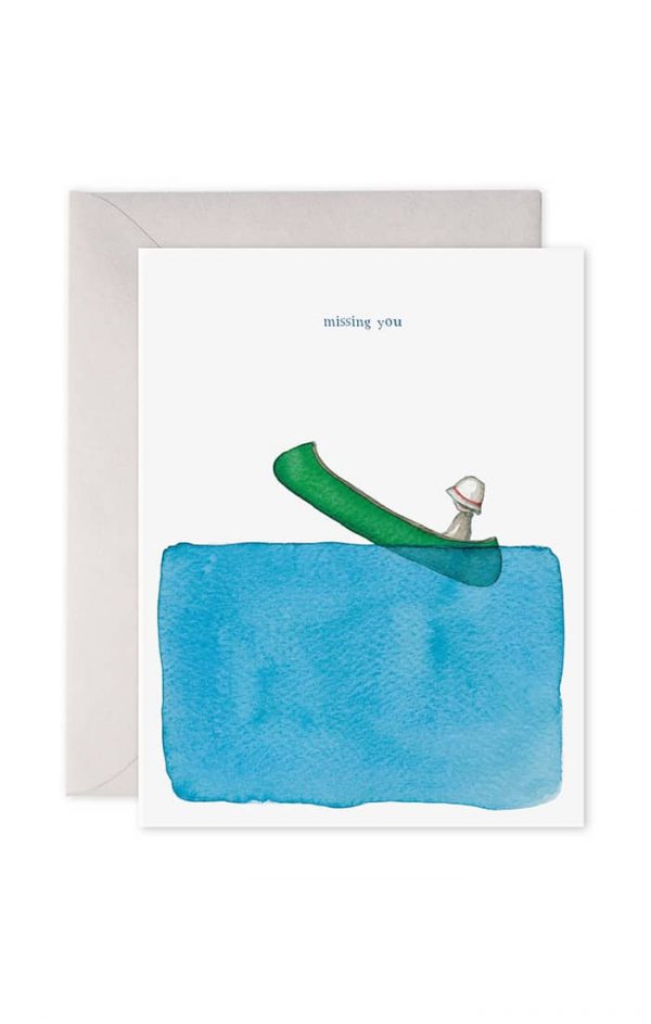 Missing You Canoe Card