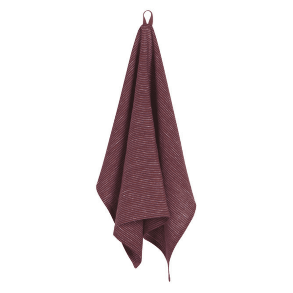 Wine Heirloom Linen Tea Towel