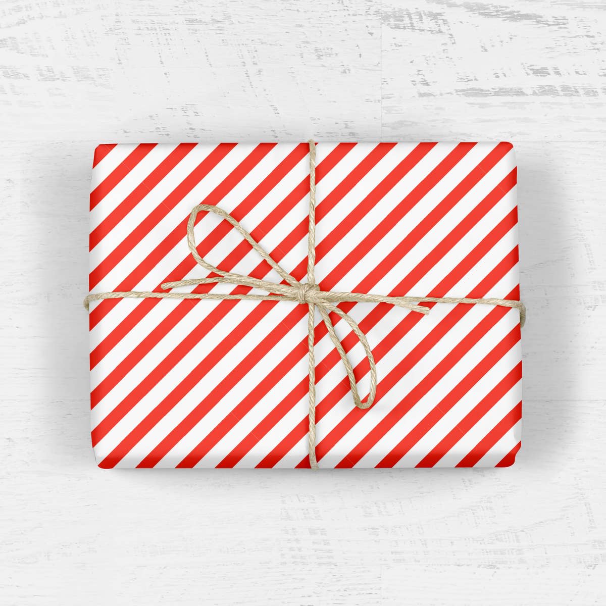 Candy Cane Stripe Gift Wrap Sheet Typo Market