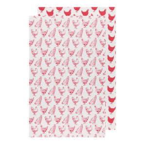 Chickens Tea Towels, Set/2