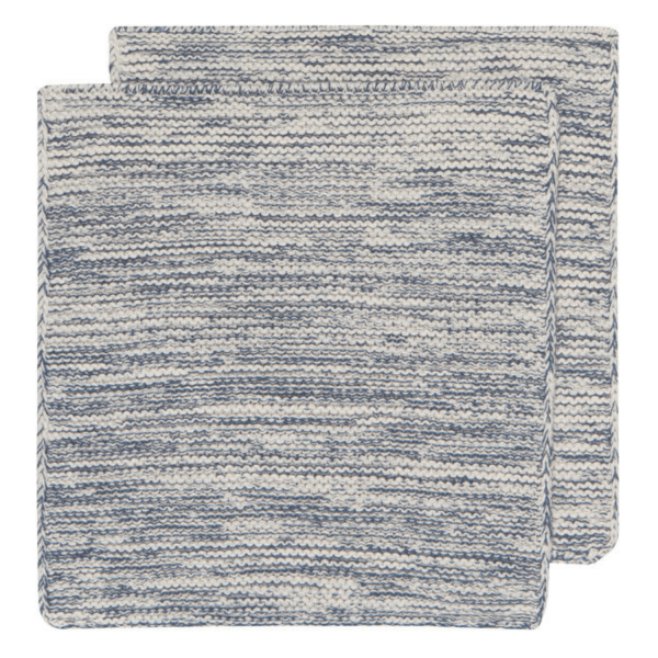 Midnight Heirloom Knit Dishcloths, Set/2