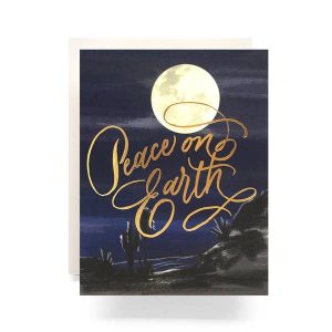 Peace on Earth Moon Card