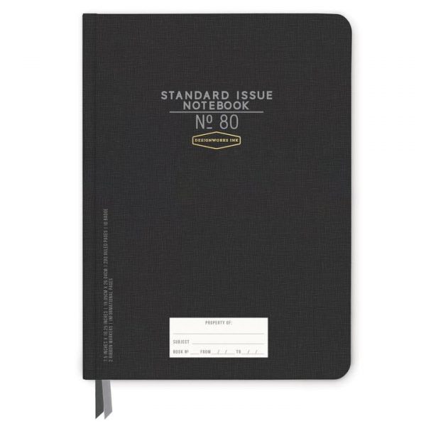 Black Standard Issue Hardcover Book, 7.5x10.25