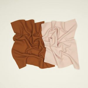 Essential Waffle Dish Towels, Blush/Terracotta