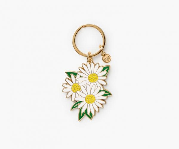 Daisies Enamel Keychain