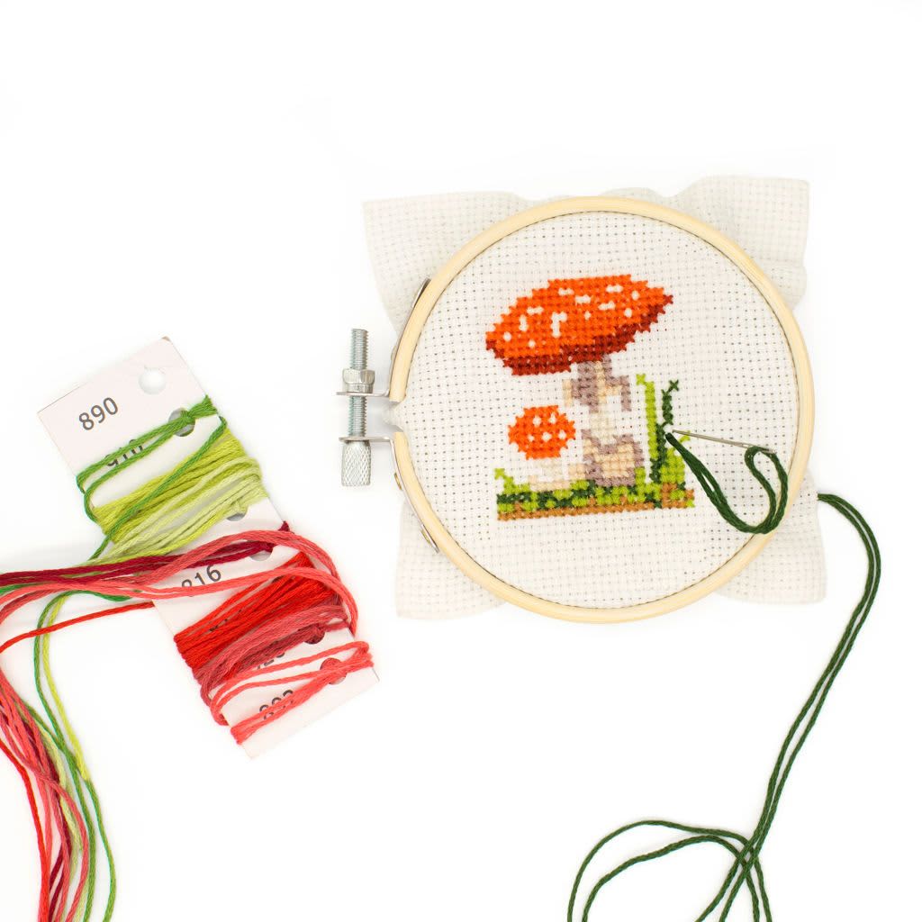 Mushroom Embroidery Kit Typo Market