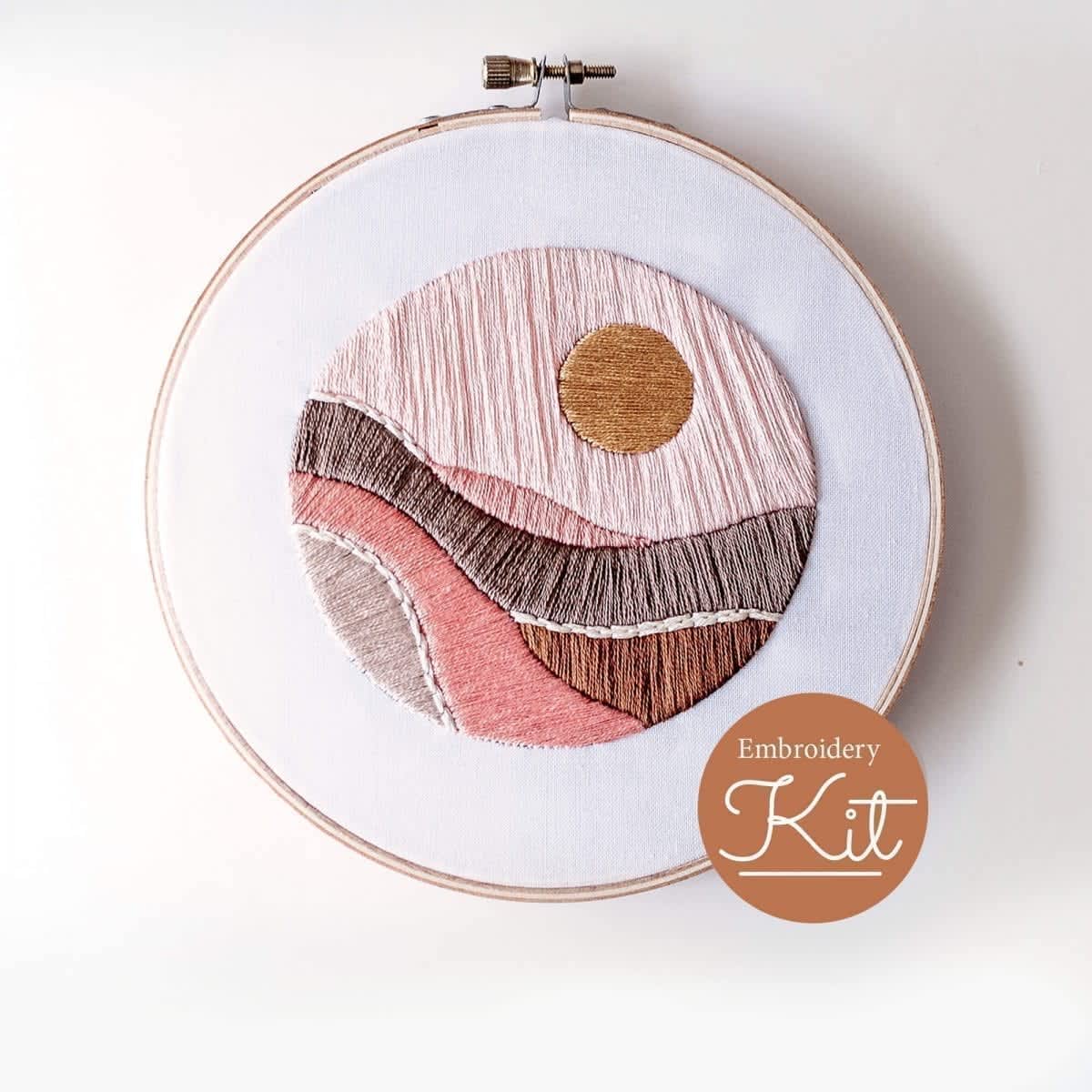 Faded Sun Embroidery Kit Typo Market