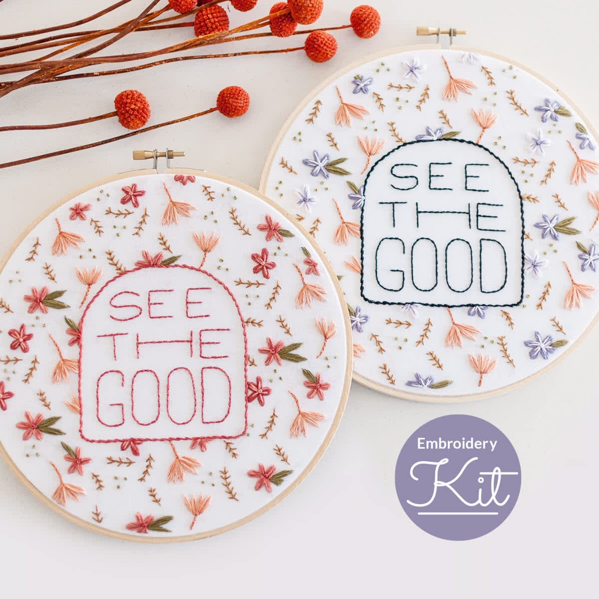 See The Good Embroidery Kit Typo Market