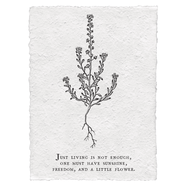 Print - Just Living Is Not Enough