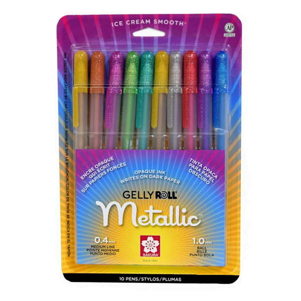 Gelly Roll Metallic Colors, Pack of 10