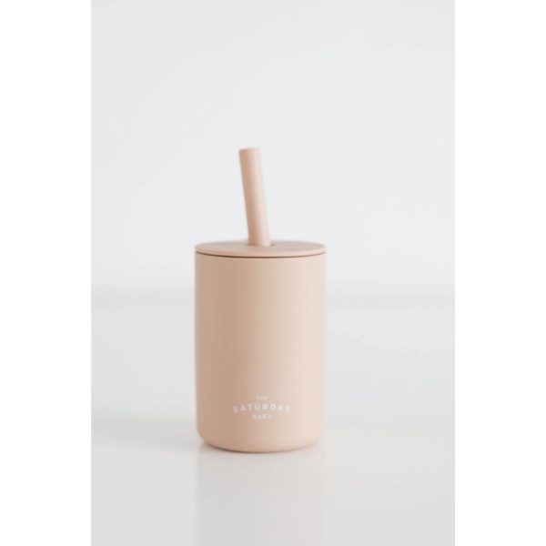 Silicone Straw Cup, Sand