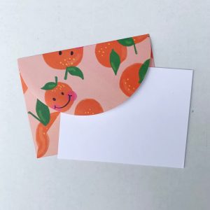 Smiley Orange Note Card Set