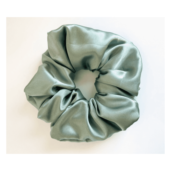 Sage Satin Scrunchie