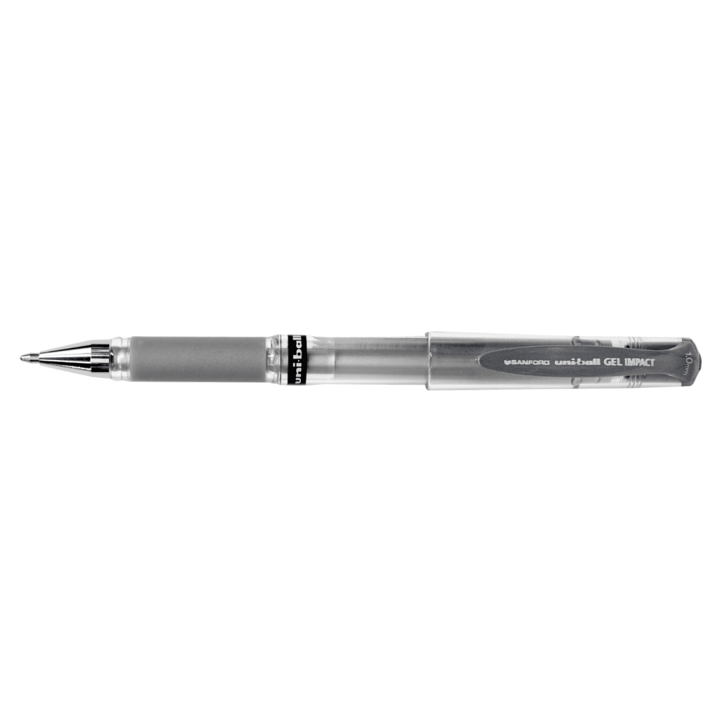 Uni Ball Signo Gel Pen, Silver Typo Market