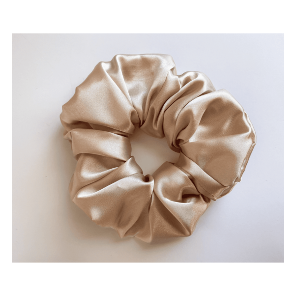 Champagne Satin Scrunchie