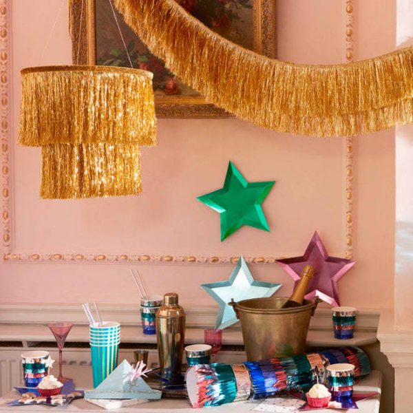 Gold Tinsel Fringe Garland