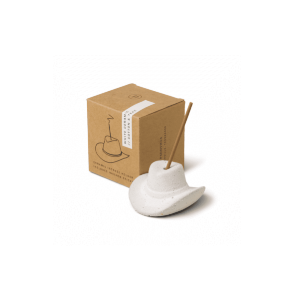 White Cowboy Hat Incense Holder