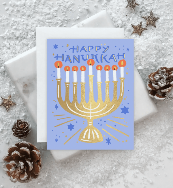 Starry Menorah Card