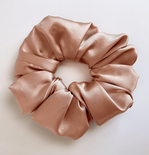 Rose Gold Satin Scrunchie