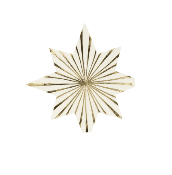 Gold Stripe Star Napkins