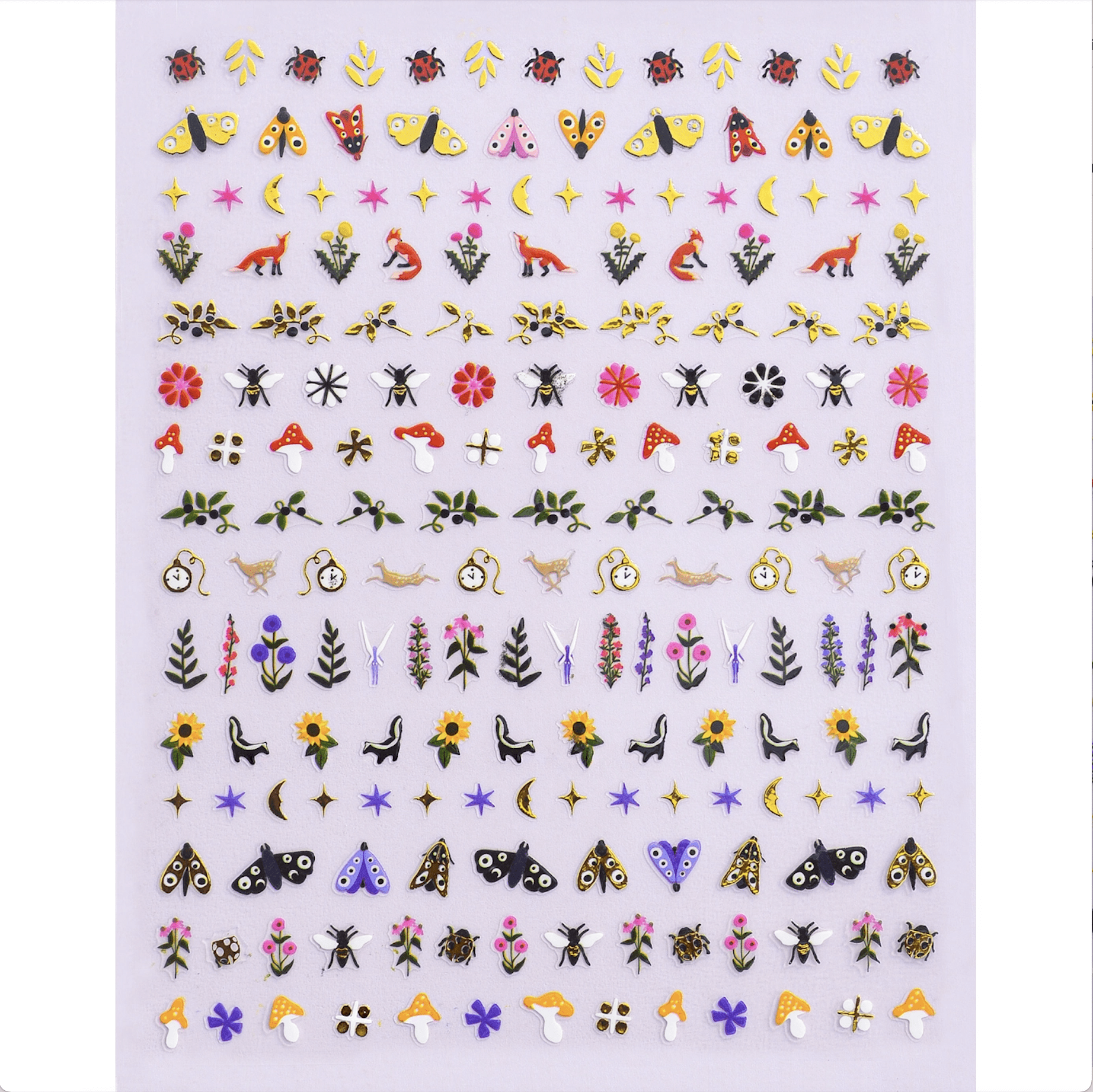 Wildflower Nail Art Stickers – Typo Market