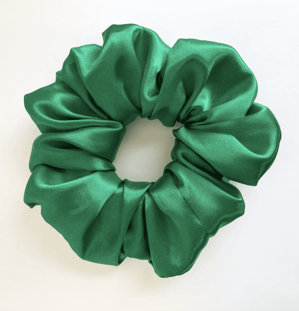 Emerald Satin Scrunchie