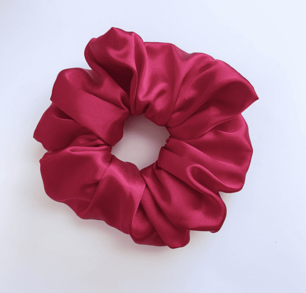 Ruby Satin Scrunchie