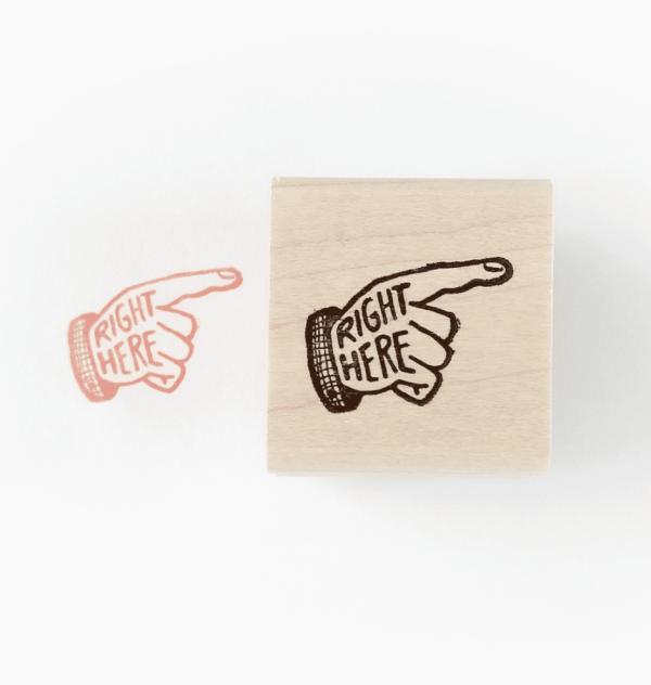 Pointing Hand Stamp