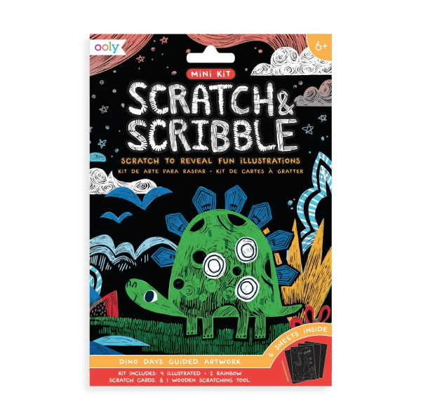 Mini Scratch & Scribble Art, Dino Days