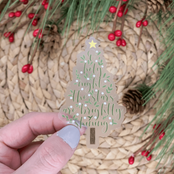 Oh Holy Night Christmas Tree Sticker