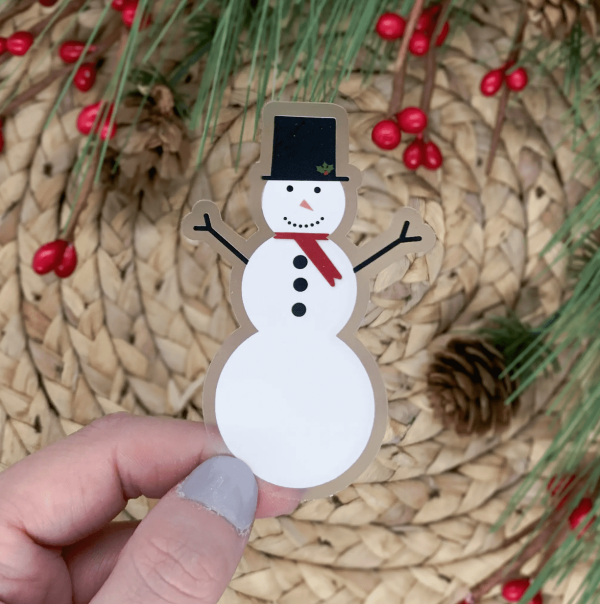 Snowman Clear Sticker