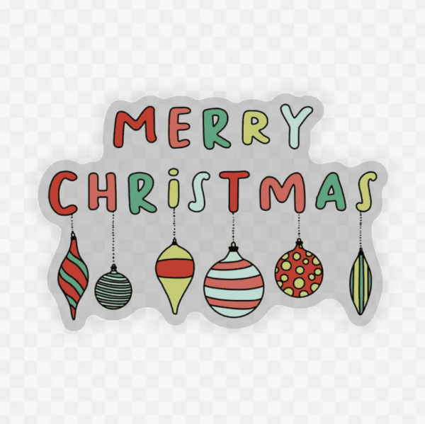 Retro Merry Christmas Sticker