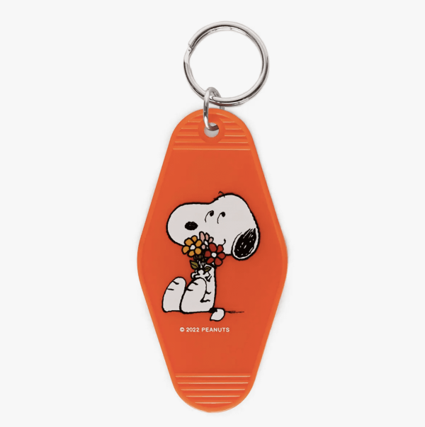 Snoopy Flower Bouqet Key Tag