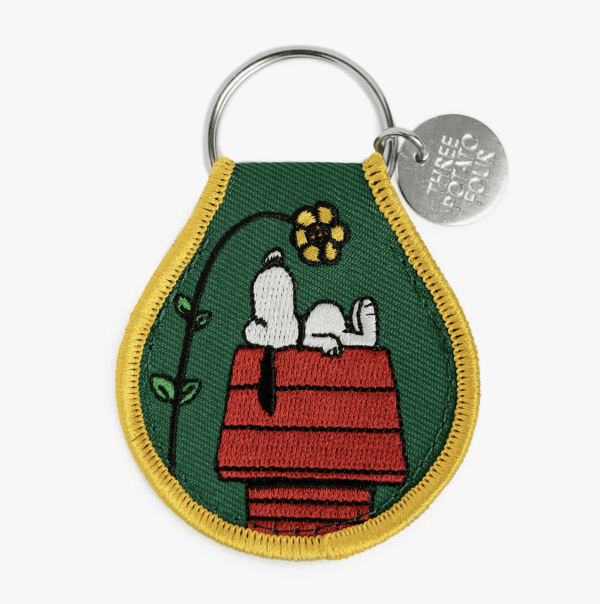 Patch Keychain - Snoopy Doghouse Flower