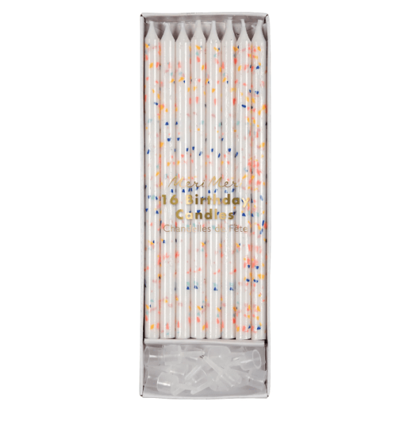 Neon Confetti Candles