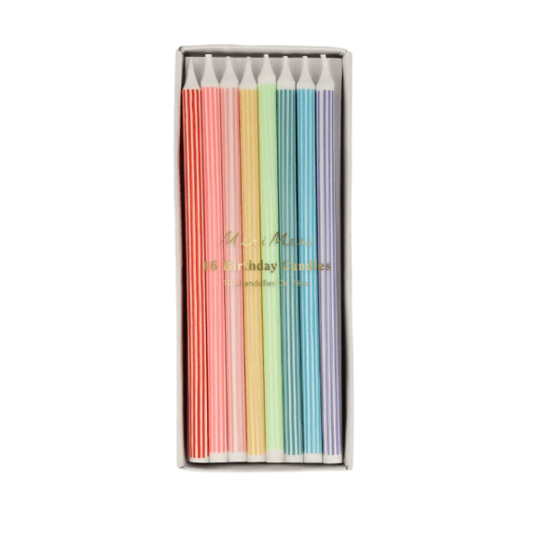 Mixed Stripe Candles