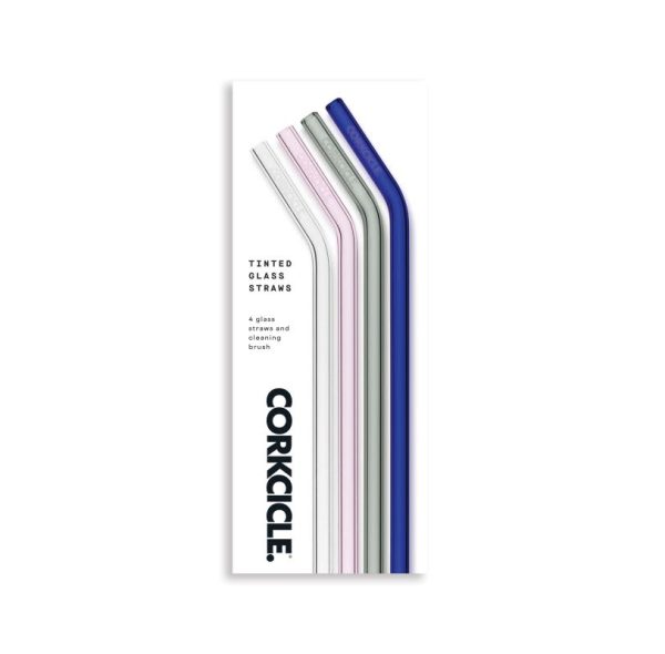 Glass Straw Set, Multicolor