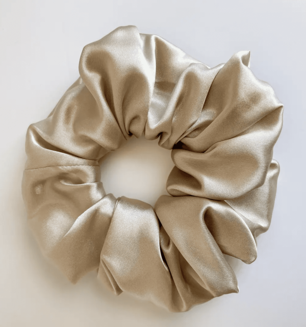 Sand Satin Scrunchie
